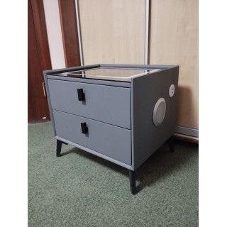 ТУМБА ПРИКРОВАТНАЯ 832 С ЗАРЯДКОЙ И БЛЮТУЗ КОЛОНКОЙ